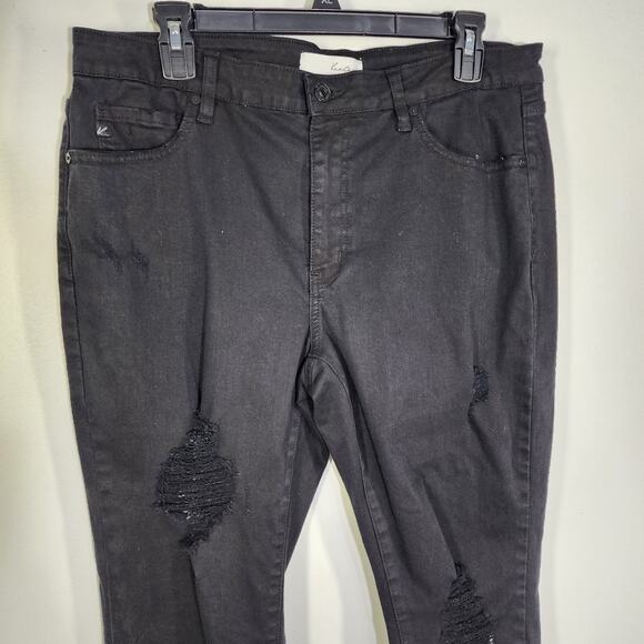 KanCan Womens Jeans Size XL Nala Distressed Fringe Ankle Skinny Stretch Denim - Picture 4 of 13